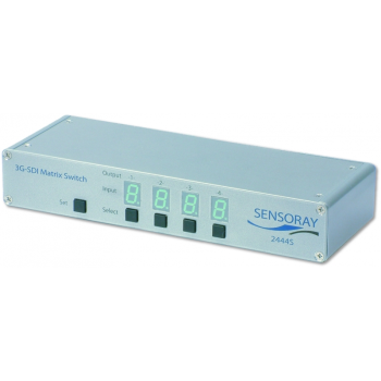 SENSORAY Model 2444 HD-SDI switcher - 4x4 3G-SDI matrix switcher with Ethernet